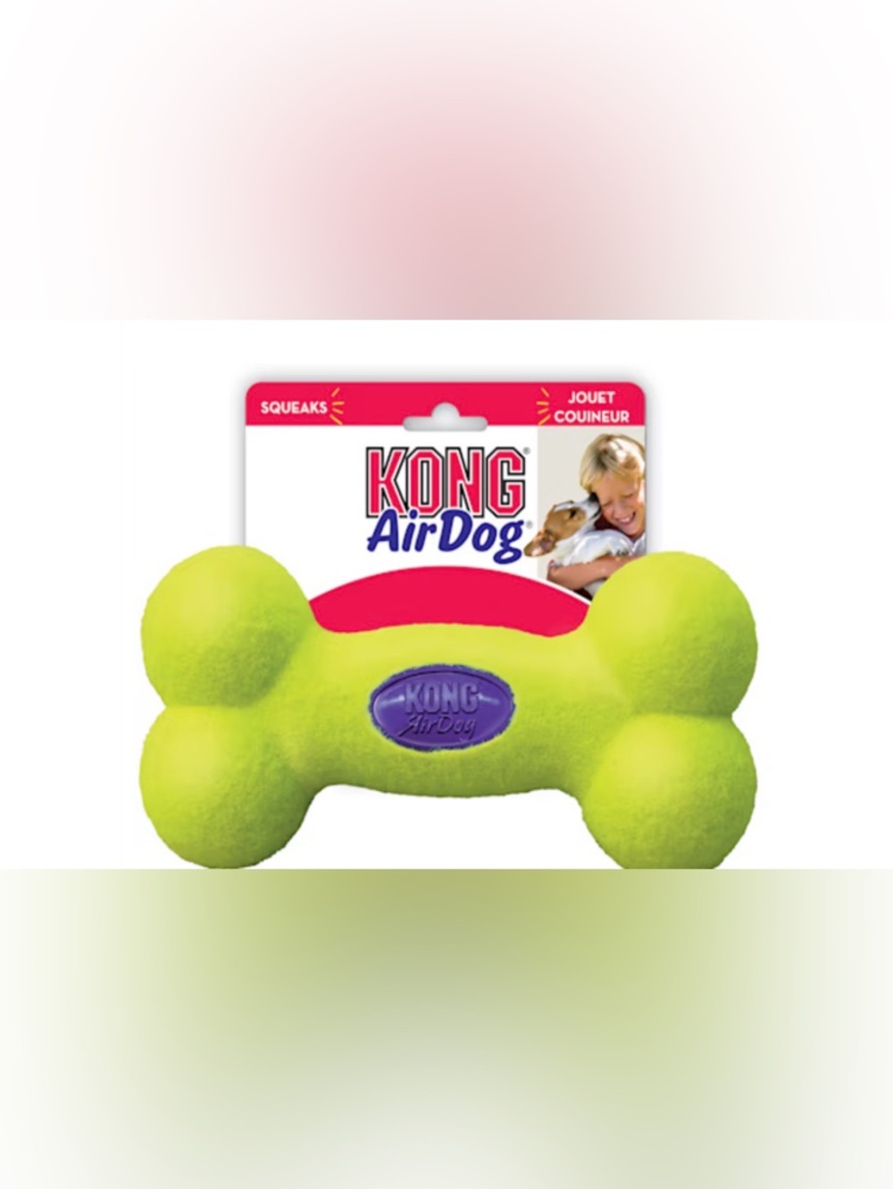 KONG AirDog Squeaker Bone Small Dog Toy Tennis Ball Material NWT